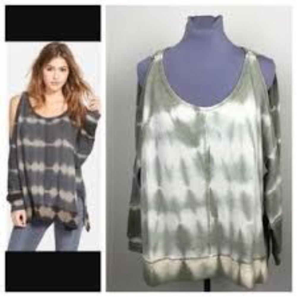 Dandyline' Cold Shoulder Tie Dye Pullover